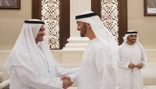 الشيخ محمد بن زايد آل نهيان يستقبل حاكم الفجيرة