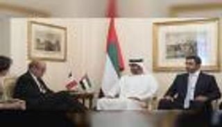 محمد بن زايد يلتقي في باريس وزير الخارجية الفرنسي