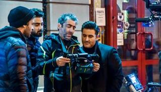 ملحم زين أثناء التصوير