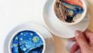 فنان كوري جنوبي يعيد رسم لوحات فان جوخ على القهوة