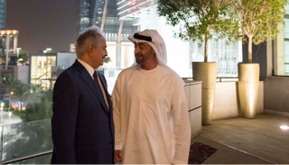 الشيخ محمد بن زايد آل نهيان والمشير أركان حرب خليفة حفتر