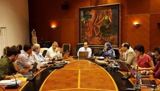 جانب من الاجتماع في مكتبة الإسكندرية