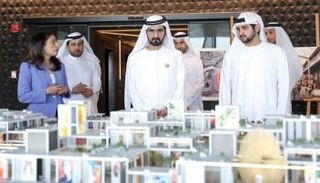 الشيخ محمد بن راشد آل مكتوم خلال الزيارة 