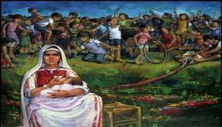  من أعمال الفنان الفلسطيني الراحل إسماعيل شموط