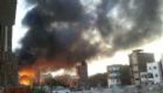 مصر .. مروحيات لإخماد حريق هائل بأسوان