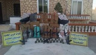 جانب من المضبوطات التي نشرها المتحدث العسكري المصري