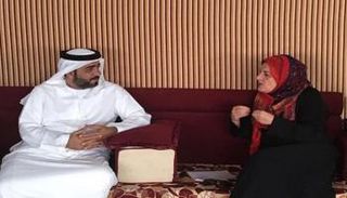 المهندس محمد الكتبي خلال لقائه مع جاكلين بريفلينت