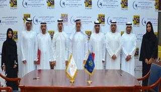 الشيخ سيف بن زايد آل نهيان برفقة فريق العمل 