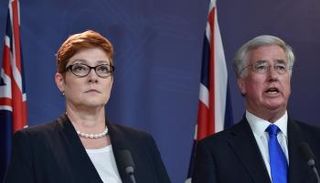 وزير الدفاع البريطاني ونظيرته الأسترالية - أ. ف. ب