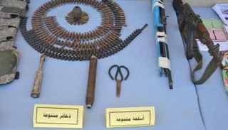 جانب من الأسلحة والذخائر المضبوطة