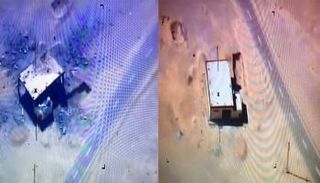 صورة بثها الجيش المصري للوكر بعد استهدافه