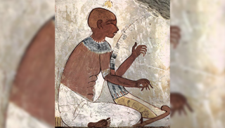 ضرير يعزف على آلة الهارب