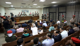 إحدى جلسات محاكمة الجندي