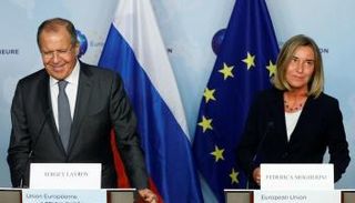 منسقة السياسة الخارجية للاتحاد مع وزير الخارجية الروسي - أرشيفية