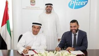 خلال توقيع اتفاقية مع شركة فايزر الخليج