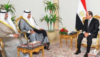 السيسي خلال استقبال وزير خارجية الكويت
