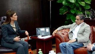 العبار خلال لقاء وزيرة الاستثمار المصرية