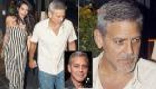 بالصور.. الإرهاق يغزو وجه كلوني في حضرة "المتألقة" زوجته