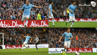 ترويج لمدينة أبوظبي خلال إحدى مباريات مانشستر سيتي