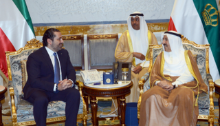 سعد الحريري خلال لقائه مع أمير الكويت