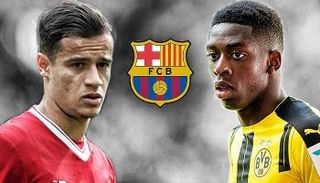 كوتينيو وديمبلي في برشلونة خلال أيام