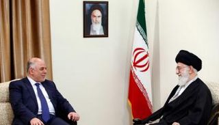 مرشد إيران خامنئي في لقاء مع رئيس حكومة العراق حيدر العبادي