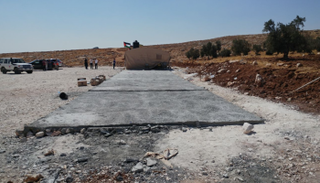 موقع المدرسة بعد الهدم