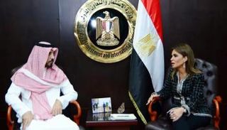 الأمير السعودي خلال لقائه وزيرة الاستثمار في مصر