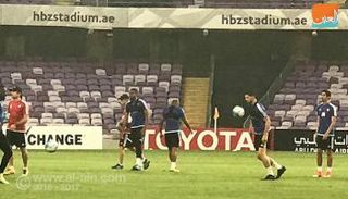 بالصور: التدريب الأخير للأبيض في غياب عموري