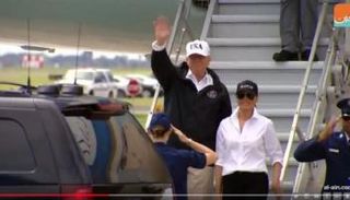 ترامب يتفقد آثار إعصار هارفي