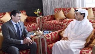 منصور بن زايد آل نهيان يتسلم رسالة خطية من سفير  طاجيكستان