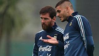 ميسي في تدريبات الأرجنتين