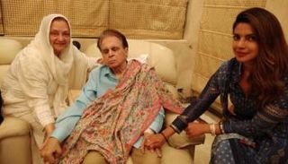 بريانكا شوبرا مع كبير نجوم بوليوود ديليب كومار