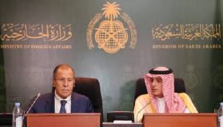 عادل الجبير  في مؤتمر صحفي مع سيرجي لافروف 
