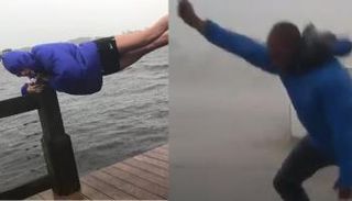 مراسلو الأرصاد يغامرون بحياتهم لتغطية الإعصار