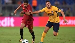 جانب من مباراة روما وأتلتيكو