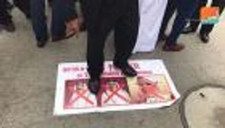 مظاهرات ضد إرهاب قطر تزامنا مع خطاب تميم في الأمم المتحدة