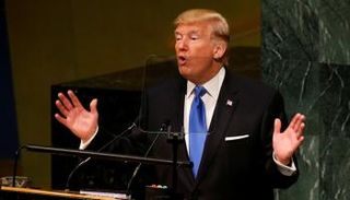 دونالد ترامب في أول خطاب له بالجمعية العام للأمم المتحدة