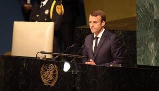  الرئيس الفرنسي إيمانويل  ماكرون في كلمته بالأمم المتحدة