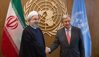 جوتيريس وروحاني - أ. ف. ب