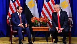 صورة من لقاء السيسي وترامب