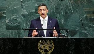 الشيخ عبد الله بن زايد آل نهيان في الأمم المتحدة