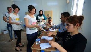 جانب من التصويت على انفصال كردستان