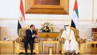 الشيخ محمد بن زايد والرئيس المصري