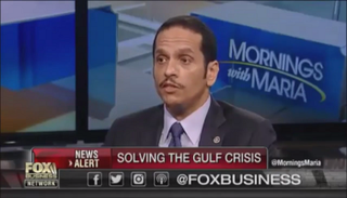 وزير الخارجية القطري على شاشة 