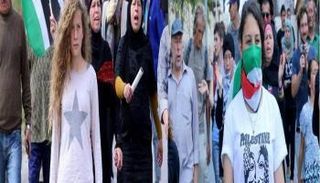 الطفلة الفلسطينية عهد التميمي وقريبتها نور- أرشيفية