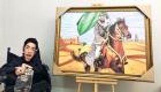  رسام سعودي يؤيد التطوير بصورة لولي العهد يمتطي حصانا