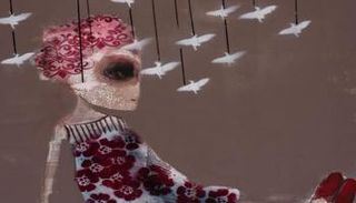 من معرض سابق للفنانة سعاد مردم بك 