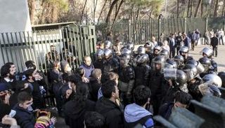 جانب من المظاهرات في إيران 