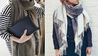 شتاء هذا العام يتميز بظهور موضة الشالات الكبيرة 